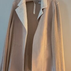 Alfred Dunner Cream Jacket with White Accents